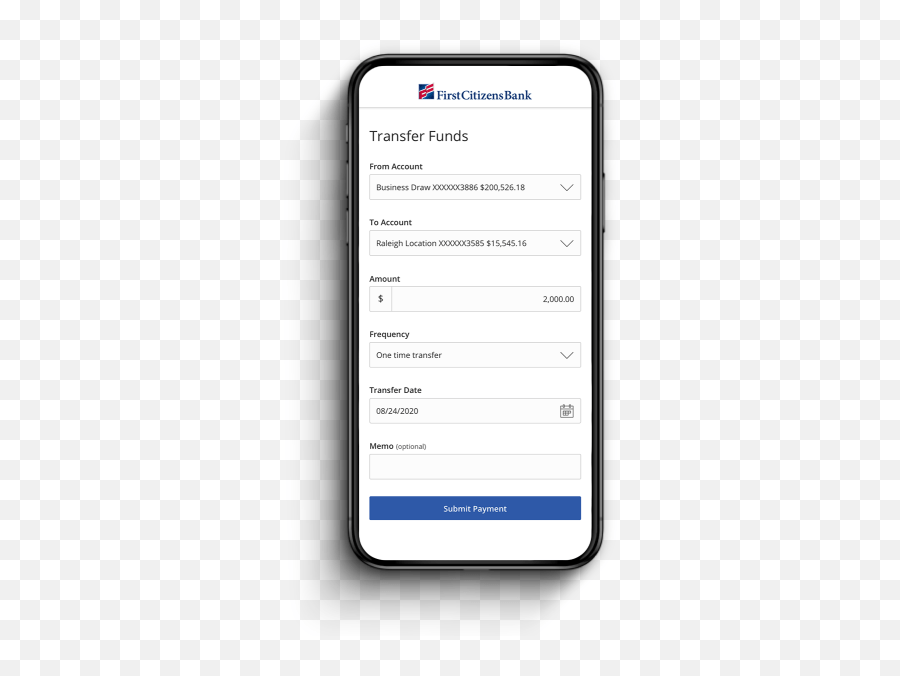 Wire Transfers First Citizens Bank Mobile Phone Png,Electronic Funds