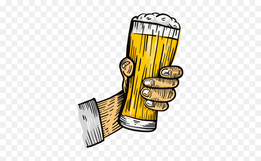 Beer Glass Hand Illustration Transparent Png U0026 Svg Vector File
