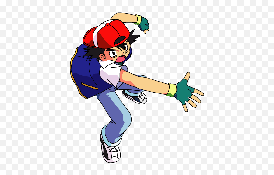 Ash Throwing Pokeball Open