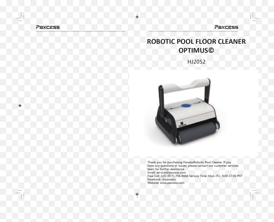 Paxcess Orobotic Pool Floor Cleaner User Manual Manuals Office