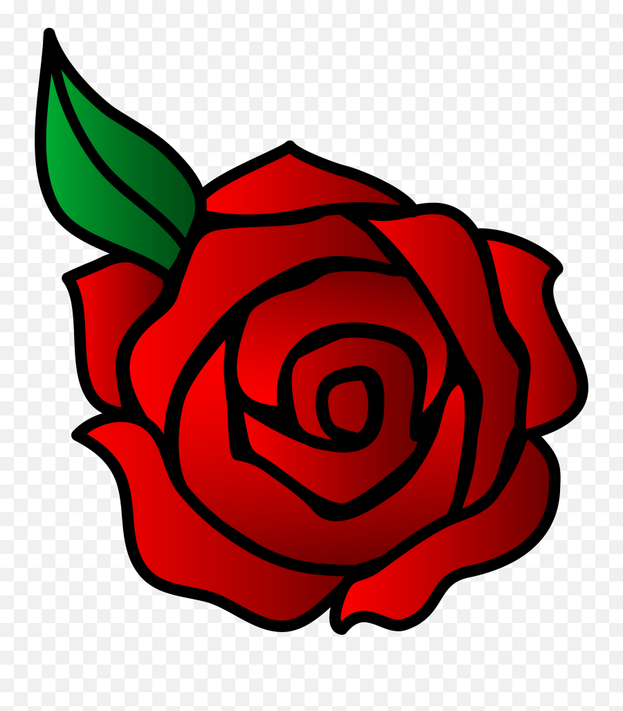 Simple Rose Clip Art Transparent Png Cute Rose Drawing Easy,Cartoon