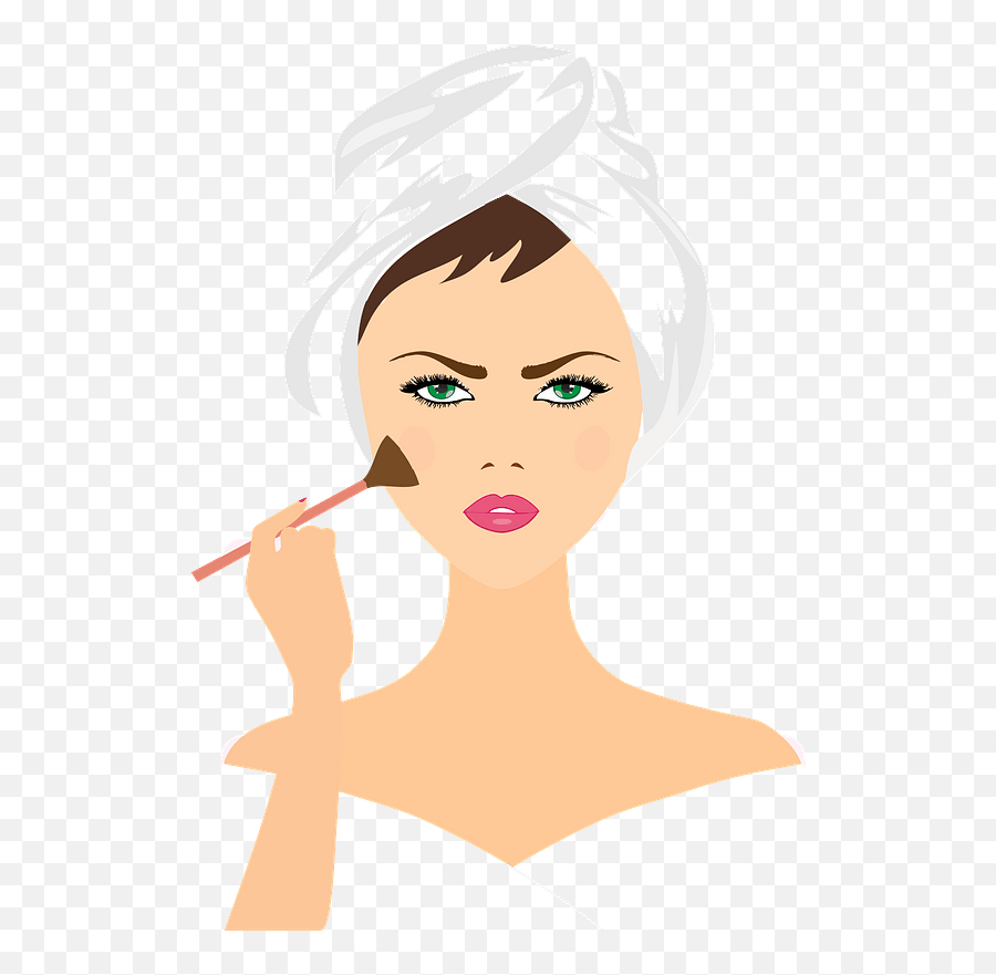 Woman Applying Makeup Clipart Free Download Transparent Makeup Brush