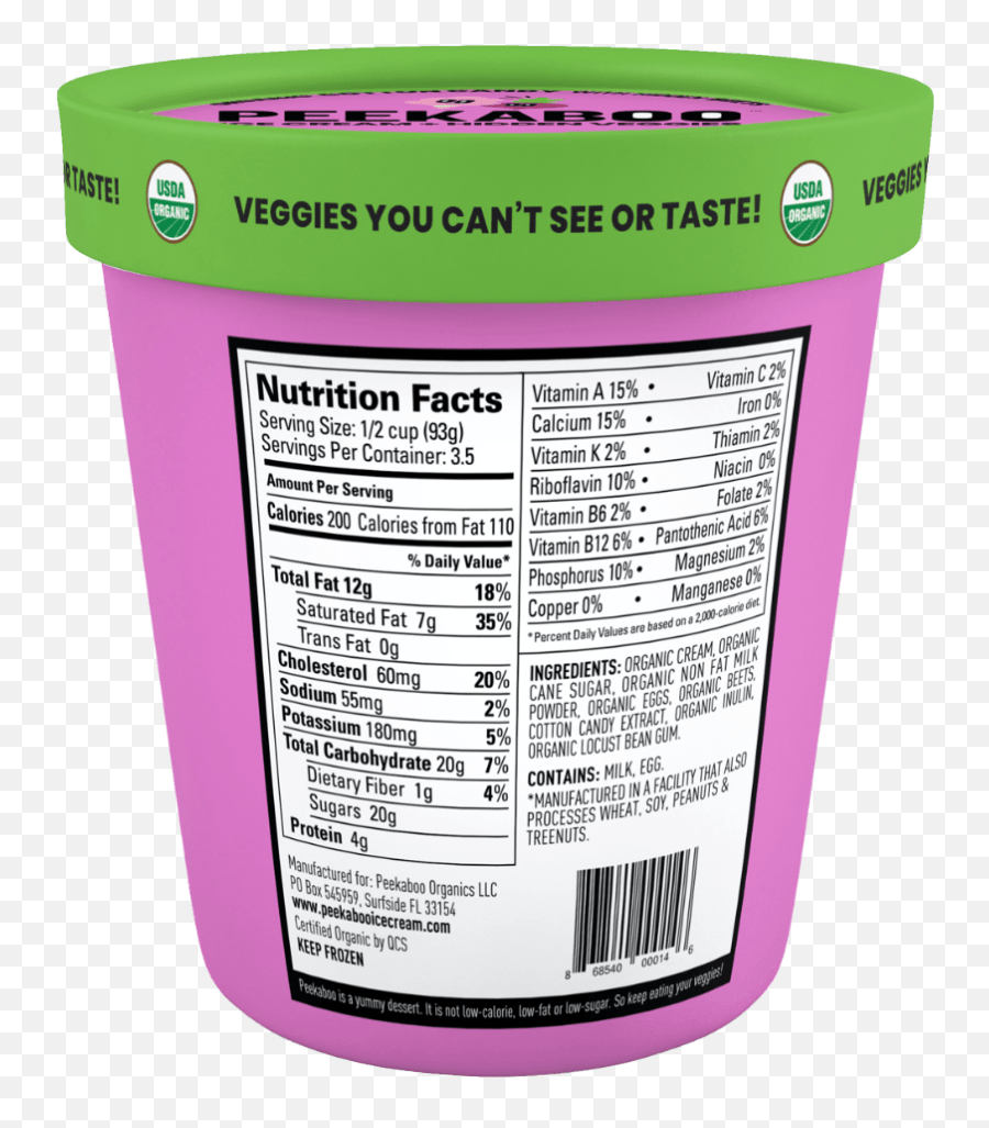 Cotton Candy With Hidden Beets Peekaboo Ice Cream Carbs Png,Cotton