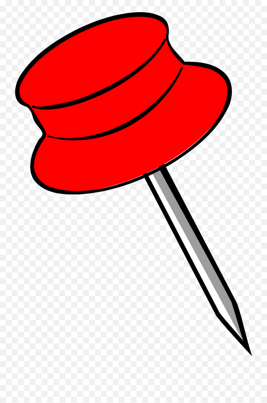 Pin Red Pushpin Free Vector Graphic On Pixabay Paper Pin Clipart Png