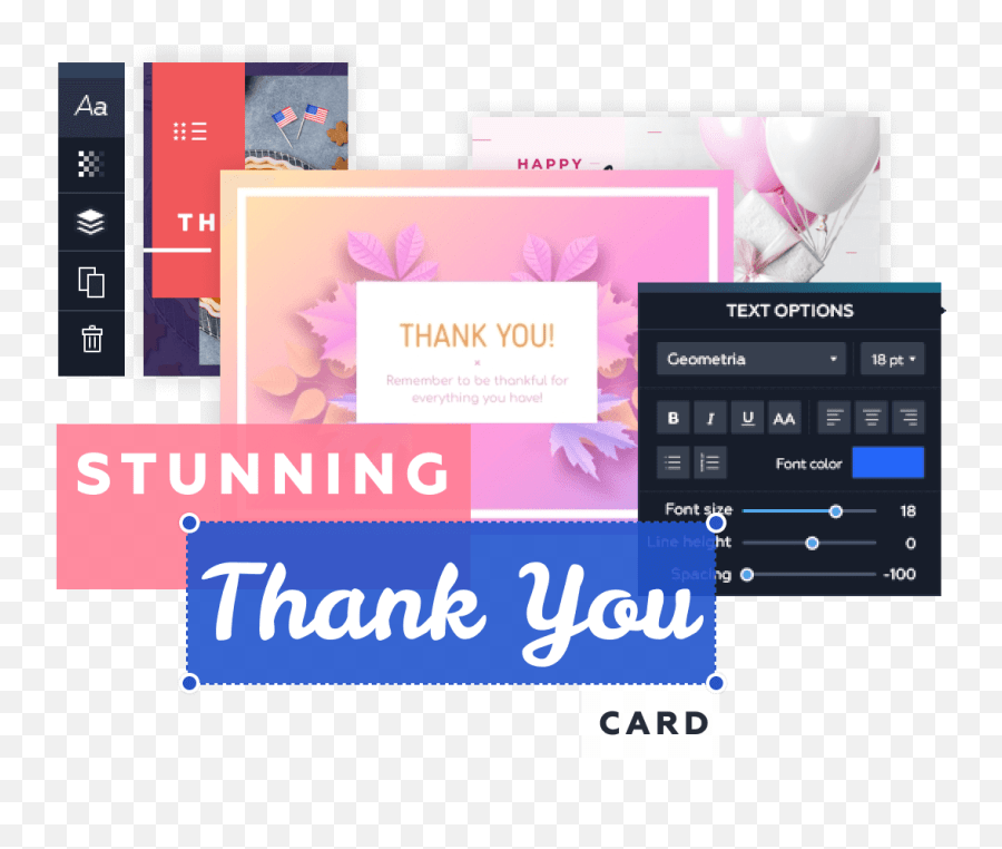 Design Thank You Cards Online Thank You Card Maker Free Png,Facebook