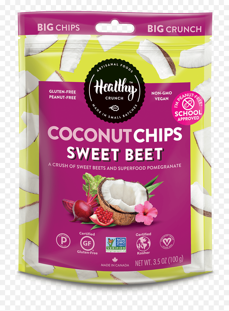 Sweet Beet Coconut Chips Healthy Crunch Coconut Chips Png,Beet Png free transparent png