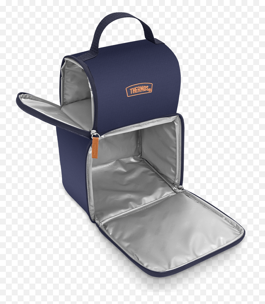 Dual Compartment Lunch Box Navy Plaid Thermos Dual Lunch Bag Png