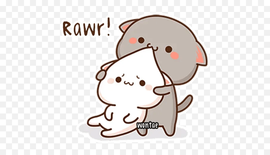 Mochi Peach Cat Whatsapp Stickers Stickers Cloud Peachcat Gif Png