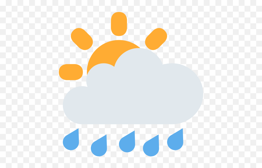 Sun Behind Rain Cloud Emoji Meaning With Pictures From Clip Art Png