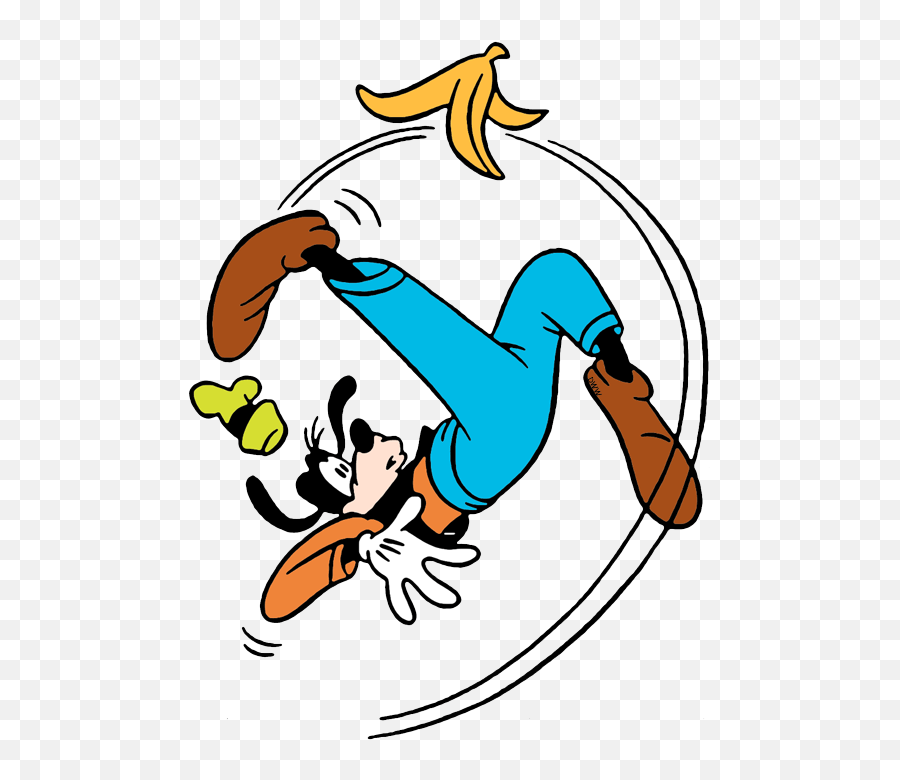 Goofy Clip Art Goofy Slipping On Banana Transparent Slipping On A
