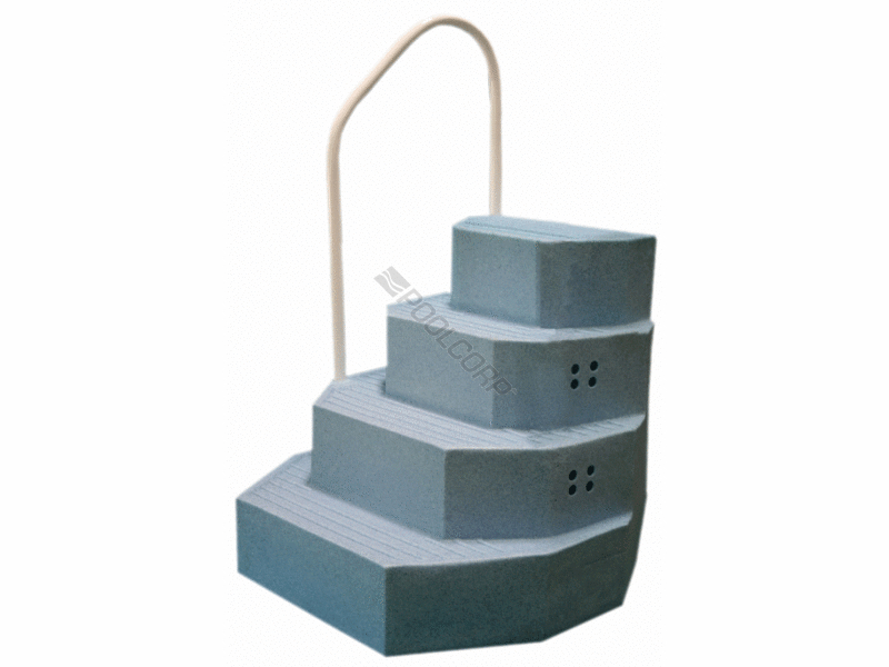 POOL360 BLUE 1HANDRAIL KING ABOVE GROUND POOL STEPS LARGE