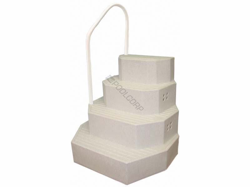 POOL360 GRANITE 1HANDRAIL KING ABOVE GROUND POOL STEPS LARGE