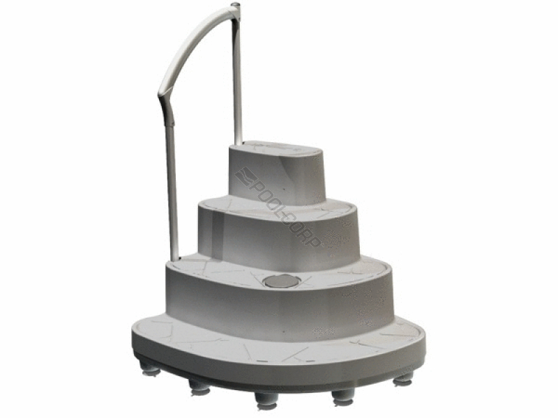 POOL360 MAJESTIC 8000 AG POOL STEP W/ PVC HANDRAIL