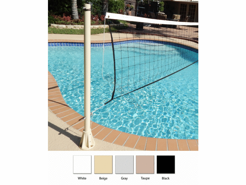POOL360 WHT SURFACE MOUNT VOLLEYBALL POSTS