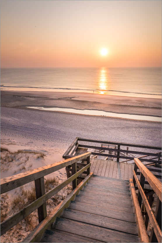 Posters et tableaux de « Coucher de soleil à Sylt » de