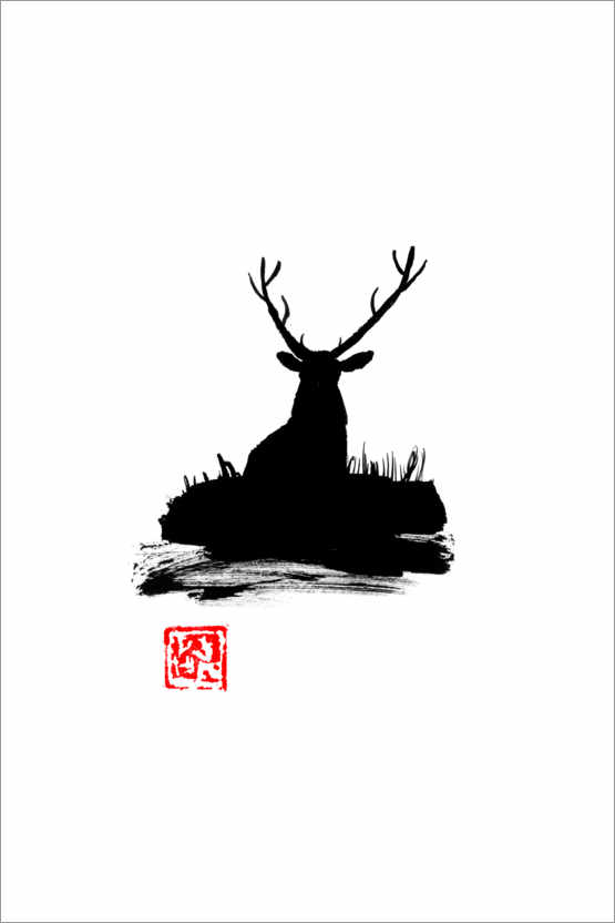 Posters et tableaux de « Cerf » de Péchane Posterlounge