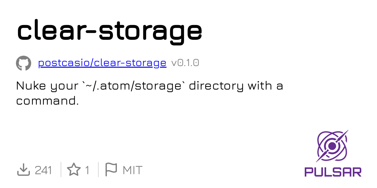 clearstorage