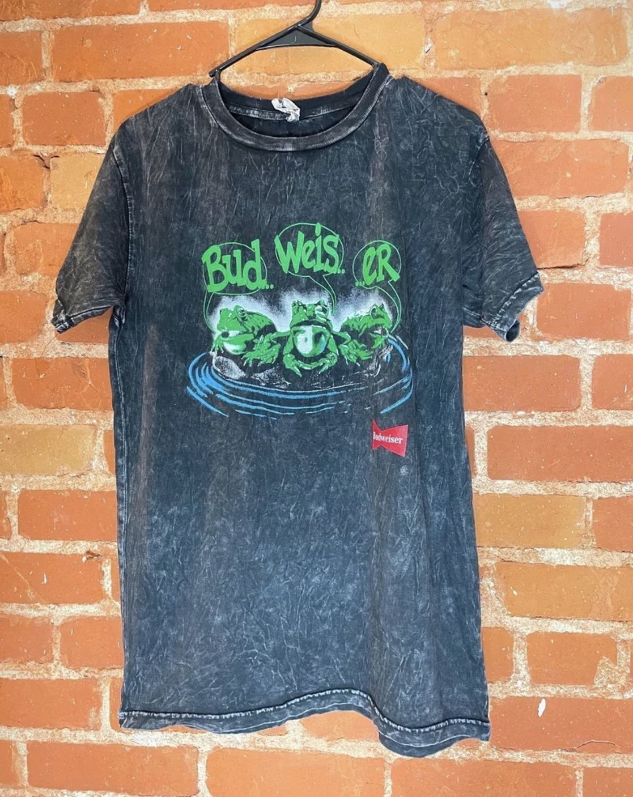 Other Designers Deadstock Budweiser Frogs Charcoal Tee bsellsheat