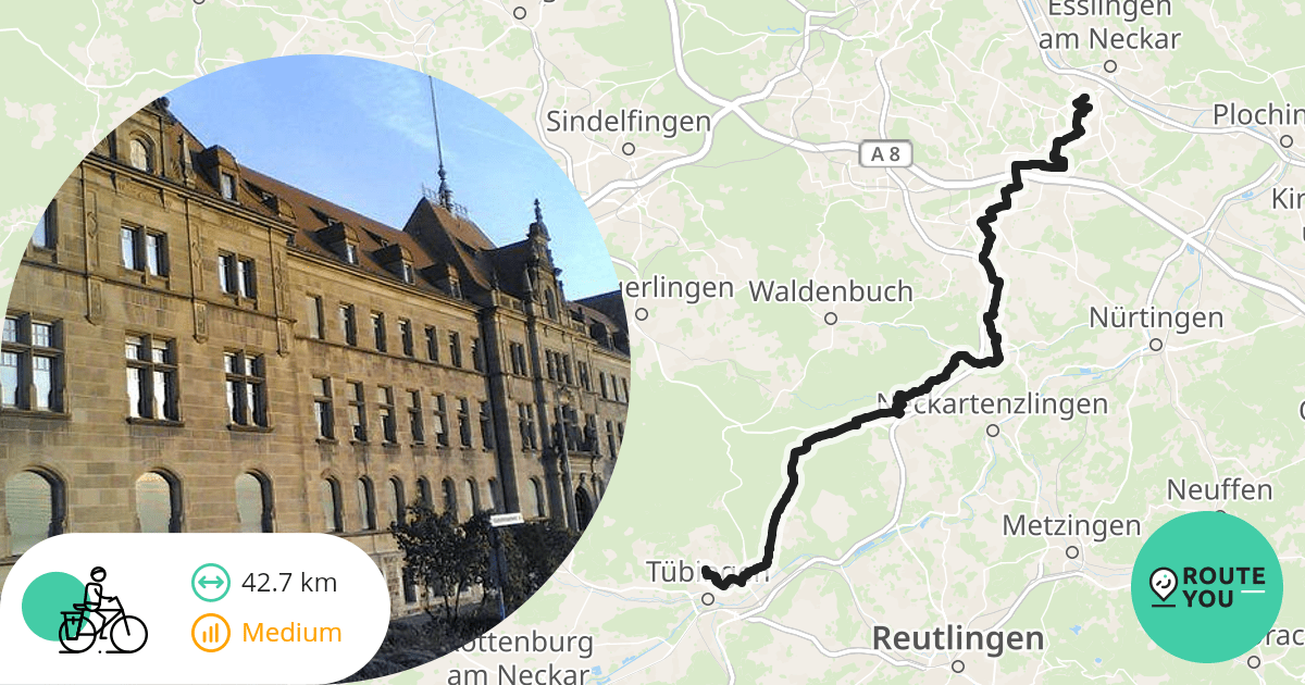 Esslingen am Neckar Tübingen Freizeit Fahrradroute RouteYou