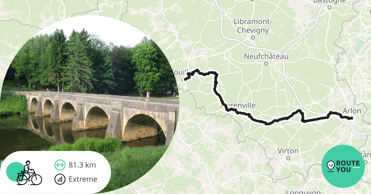 Bouillon Aarlen M Recreatieve fietsroute RouteYou