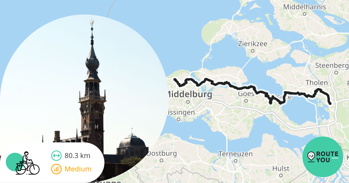 Bergen op Zoom Oostkapelle Recreatieve fietsroute RouteYou