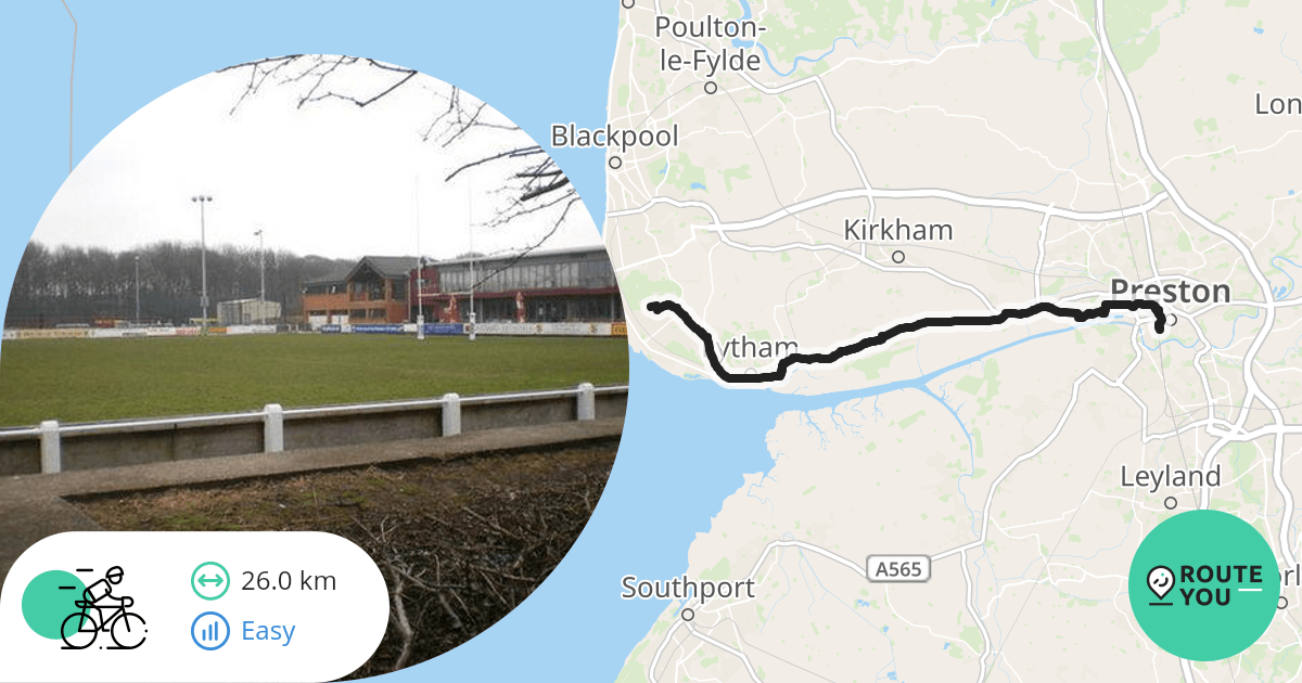 Lytham to Preston Road bike route RouteYou