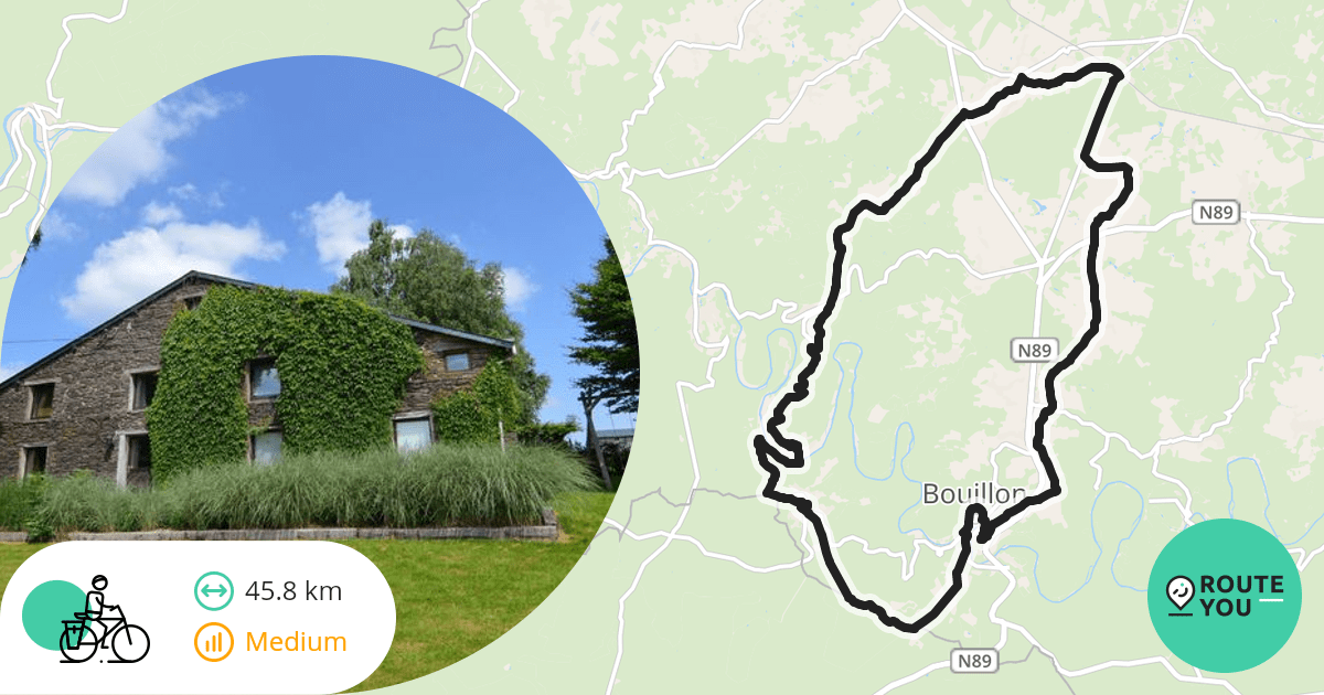 Kasteelbezoek Kasteel van Bouillon Recreatieve fietsroute RouteYou