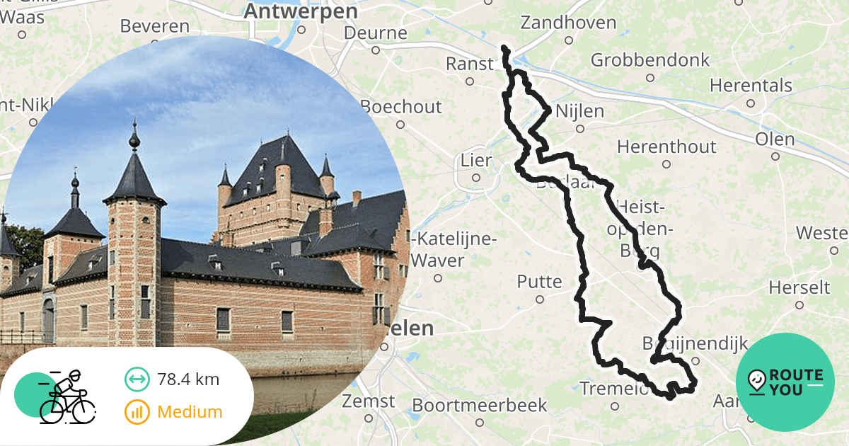Baal Belgie Kaartoos OelegemBaal 78km Racefietsroute RouteYou
