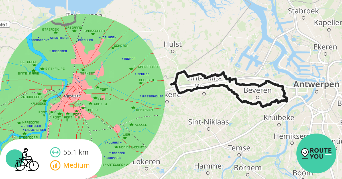 runners lab zwijndrecht Recreatieve fietsroute RouteYou