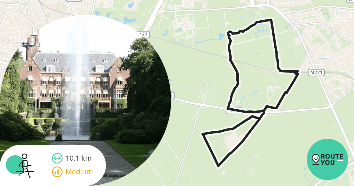 Baarn wandelen via LFroutes Wandelroute RouteYou