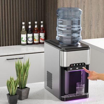 Costway 3-in-1 Water Cooler Dispenser With Built-in Ice Maker W/ 3
