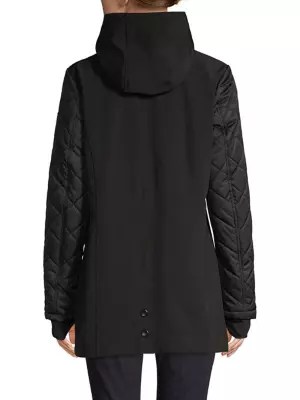 London Fog Quilted Hooded Jacket | TheBay