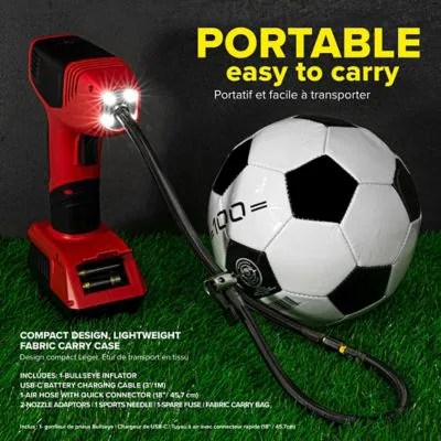 BULLSEYE Pro Cordless Rechargeable Digital 150 Psi Air Compressor Tire