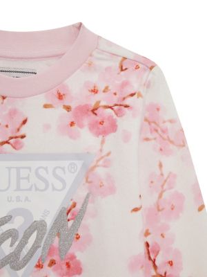 GUESS Little Girl's Crewneck Cherry Blossom Sweatshirt | TheBay