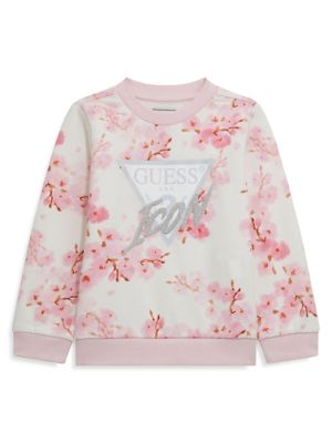 GUESS Little Girl's Crewneck Cherry Blossom Sweatshirt | TheBay