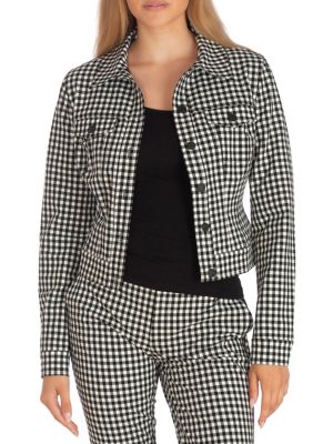 GUESS Romina Checked Trucker Jacket | TheBay