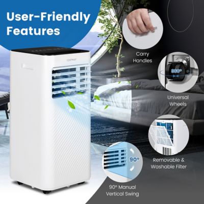 Costway 8000 Btu Portable Air Conditioner 4-in-1 Ac Unit With Cool Fan