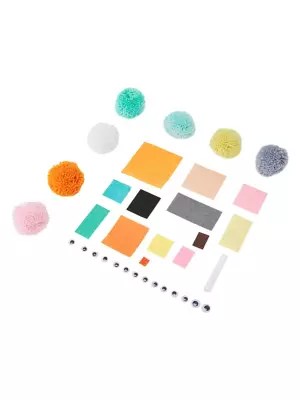 37-Piece Make Your Own Pom-Pom Animals Craft Set