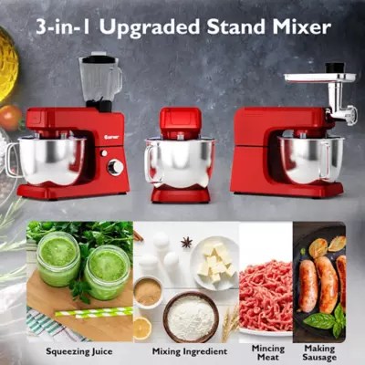 Costway 800w Multi-functional Stand Mixer Meat Grinder Sausage Stuffer