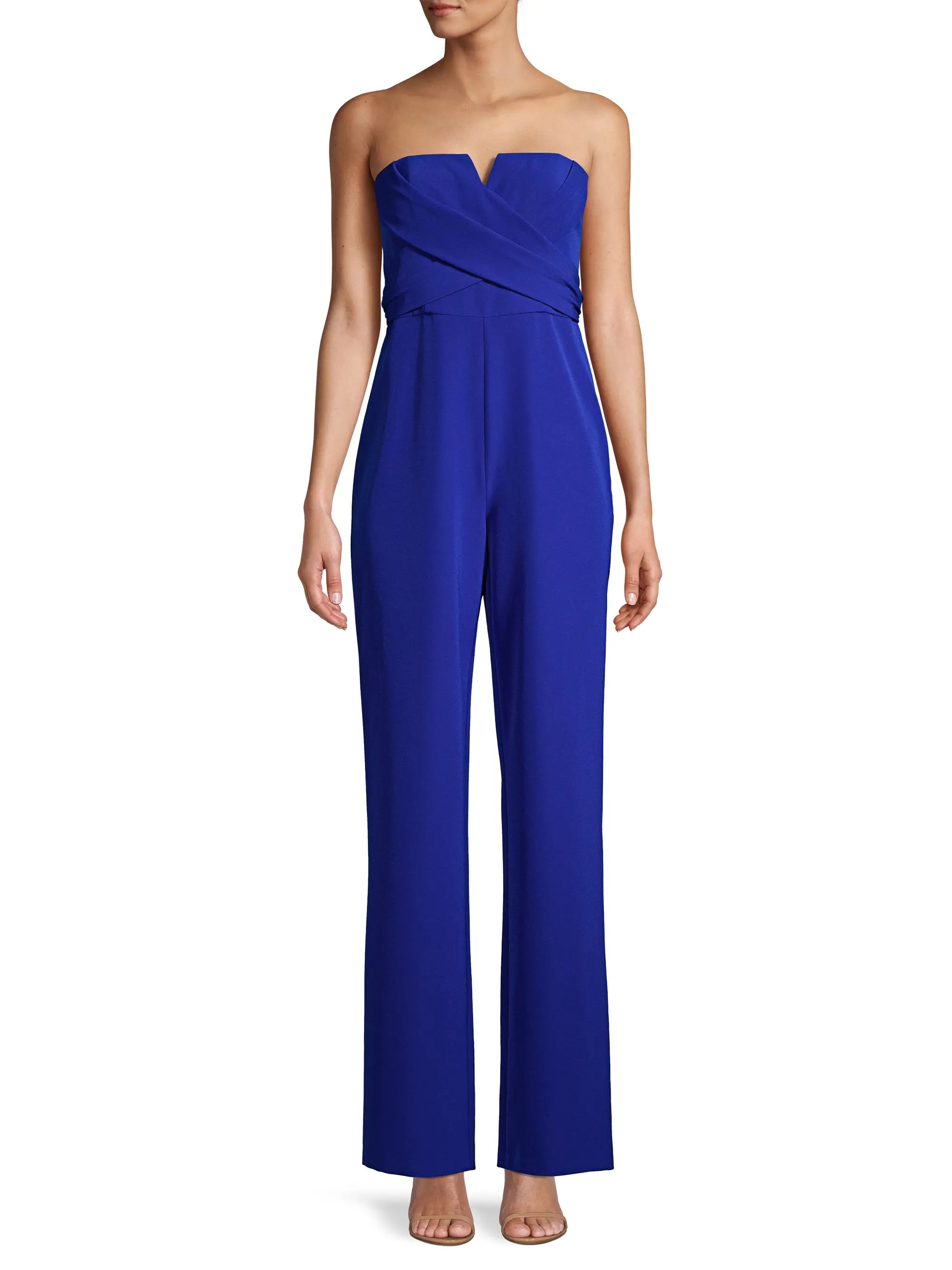 Aidan by Aidan Mattox Strapless Crepe Jumpsuit SaksFifthAvenue