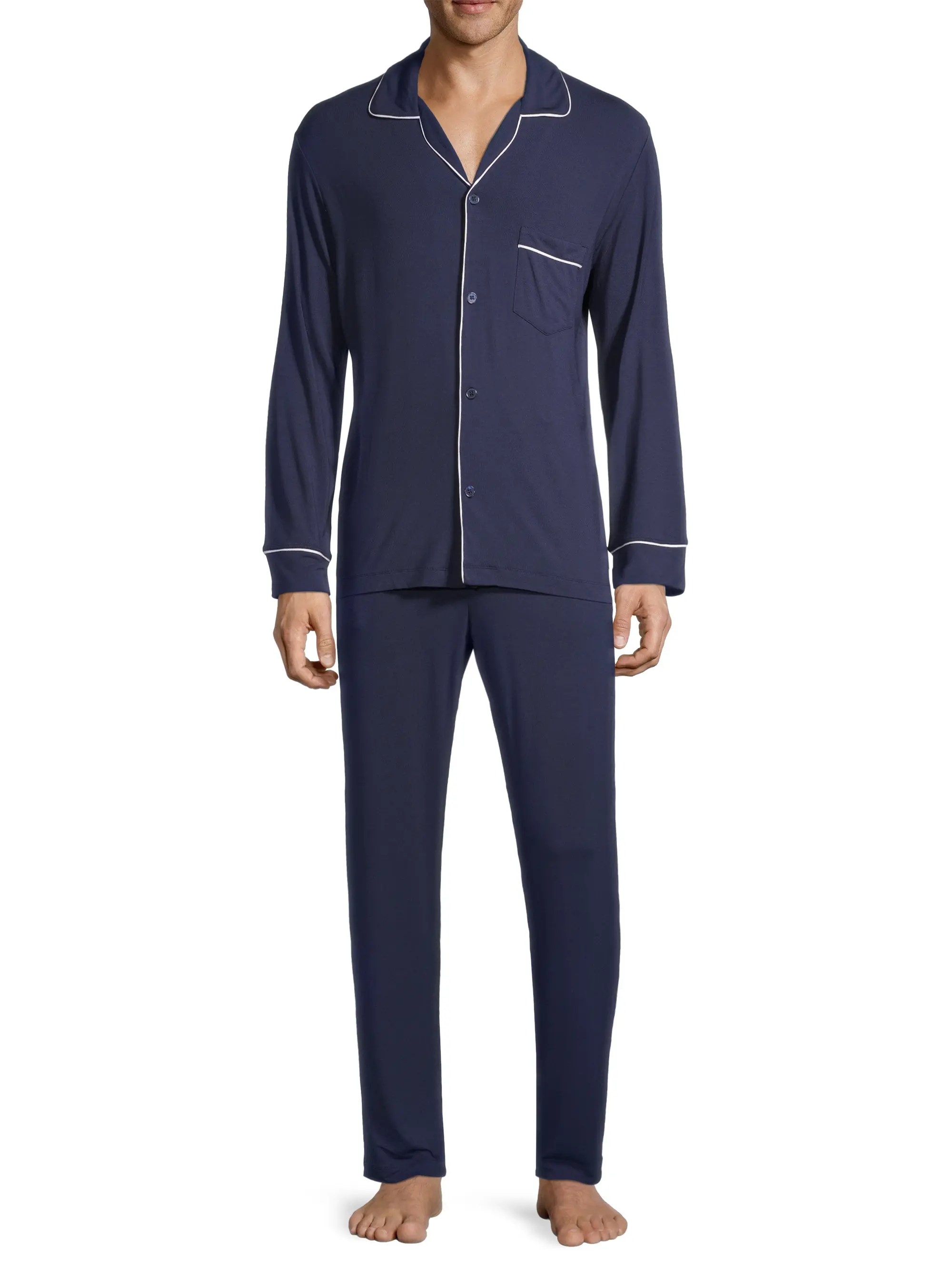 Shop Eberjey William 2Piece Piped Pajama Set Saks Fifth Avenue