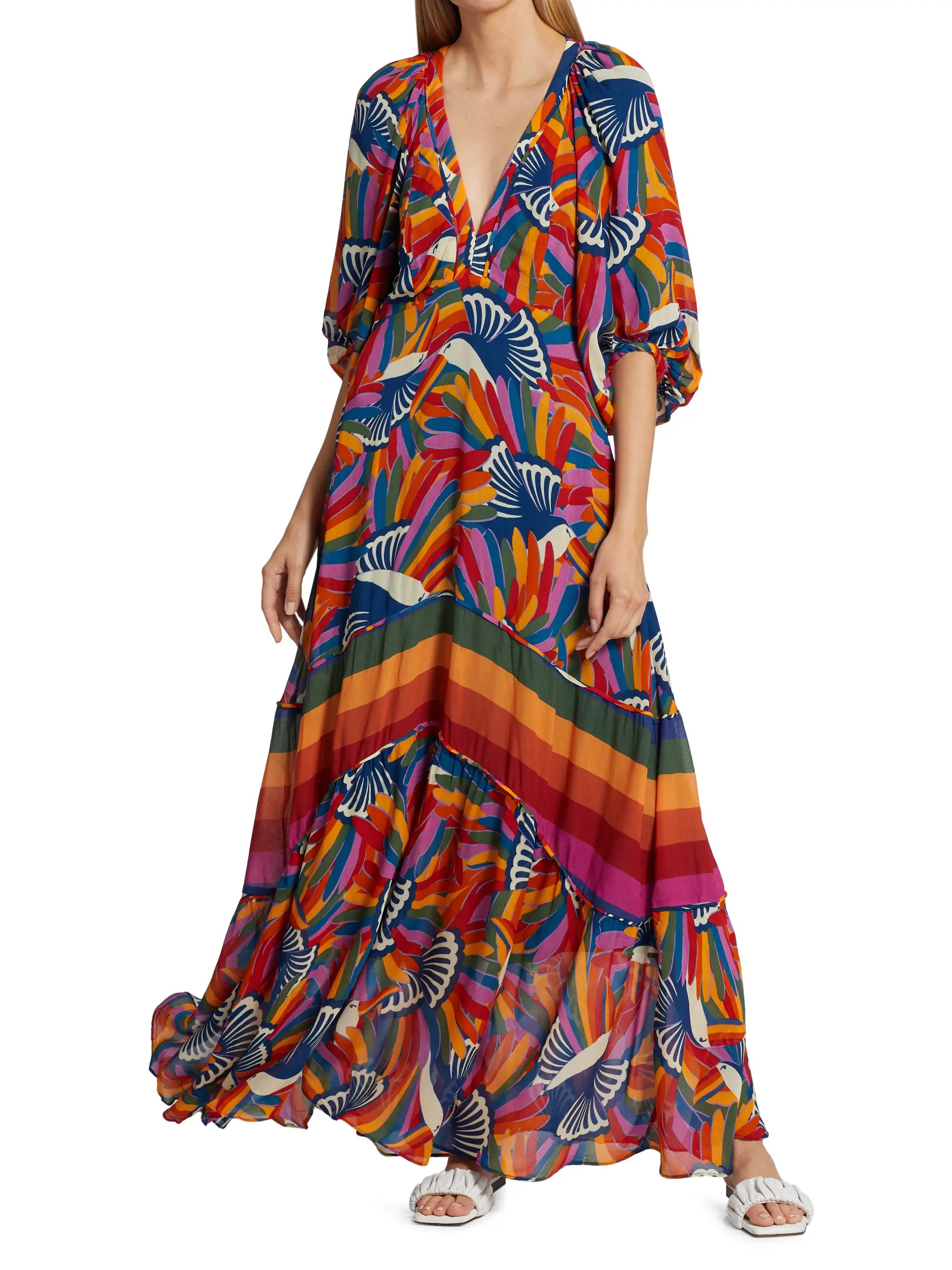 Shop Farm Rio Toucan Print Maxi Dress up to 70 Off Saks Fifth Avenue
