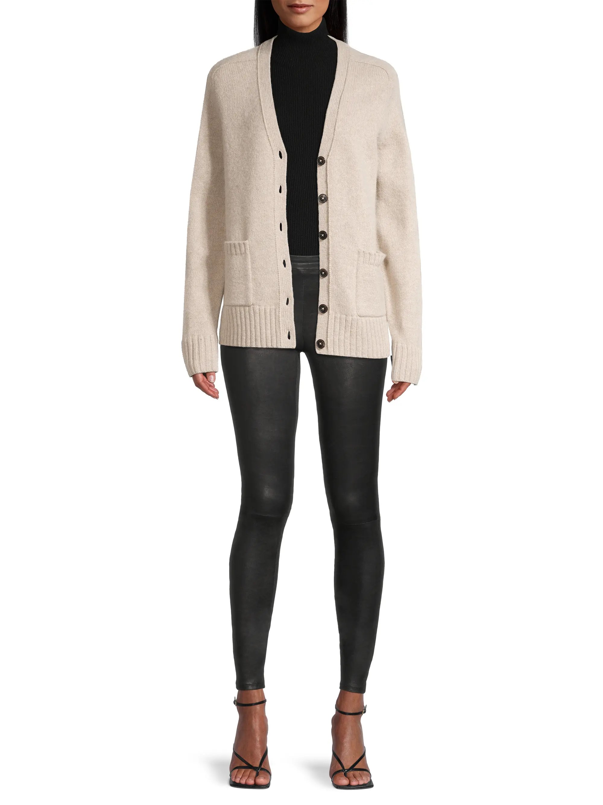 Shop Tory Burch ExposedSeam Wool Cardigan Saks Fifth Avenue(04)