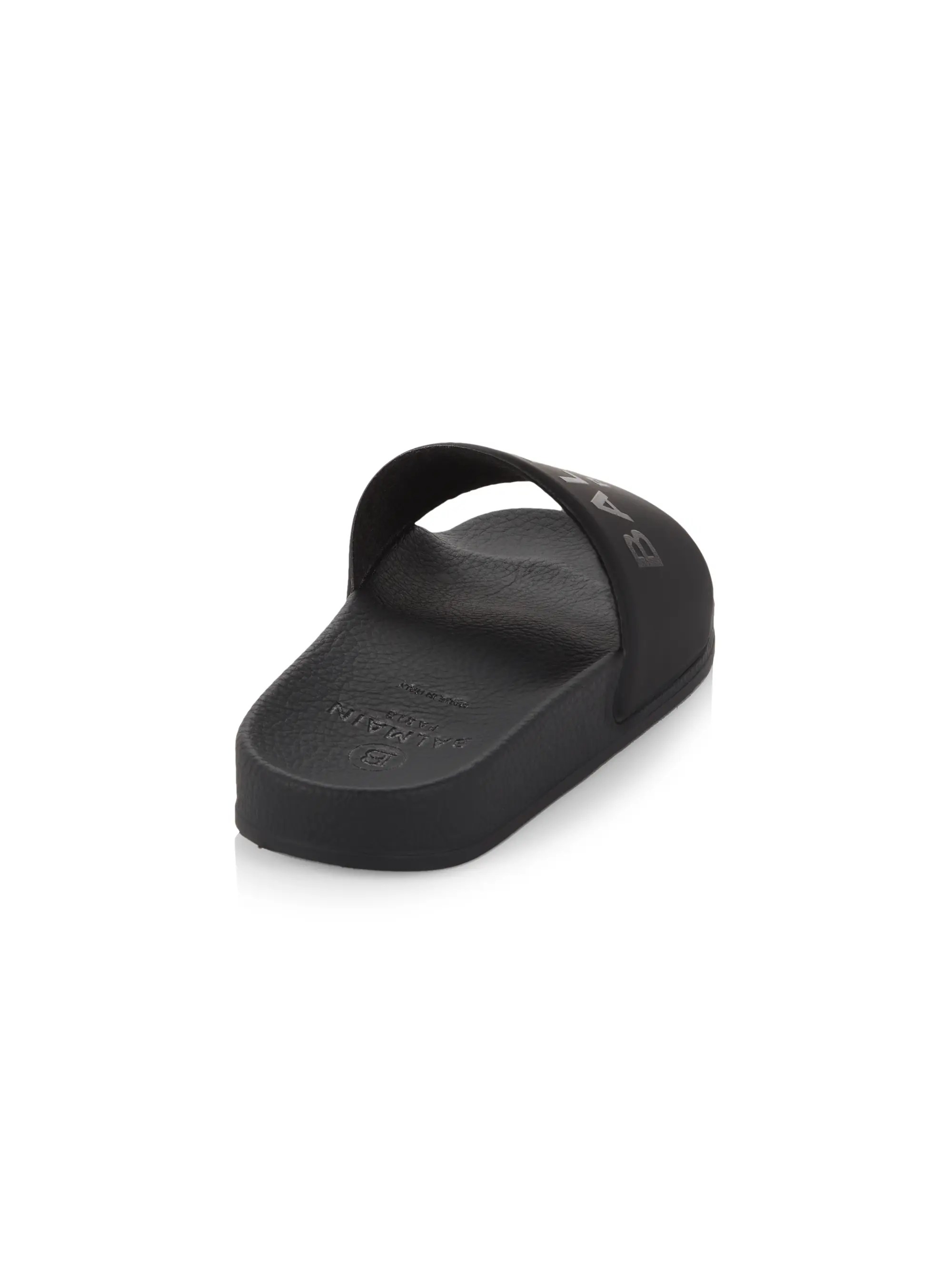 Shop Balmain Little Kid's & Kid's Logo-Embossed Leather Slide Sandals | Saks Fifth Avenue