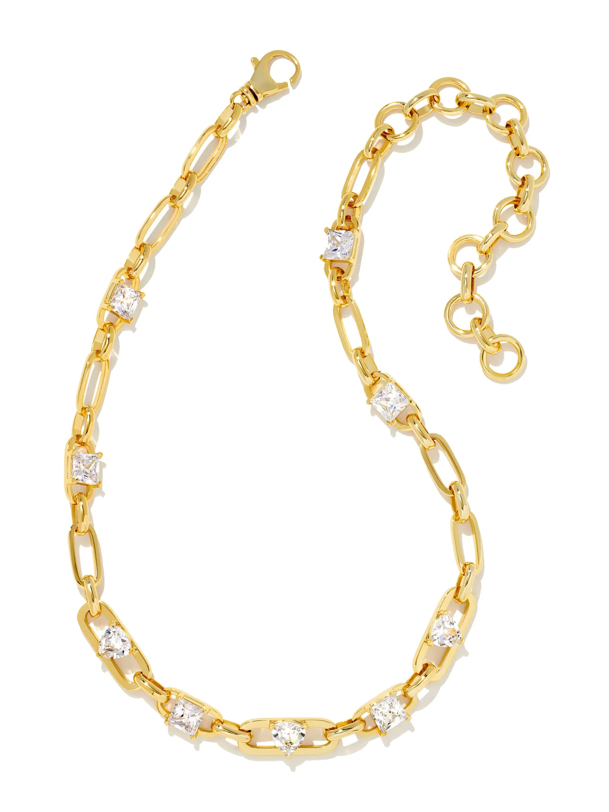 Shop Kendra Scott Blair 14KGoldPlated & Crystal OvalLink Chain