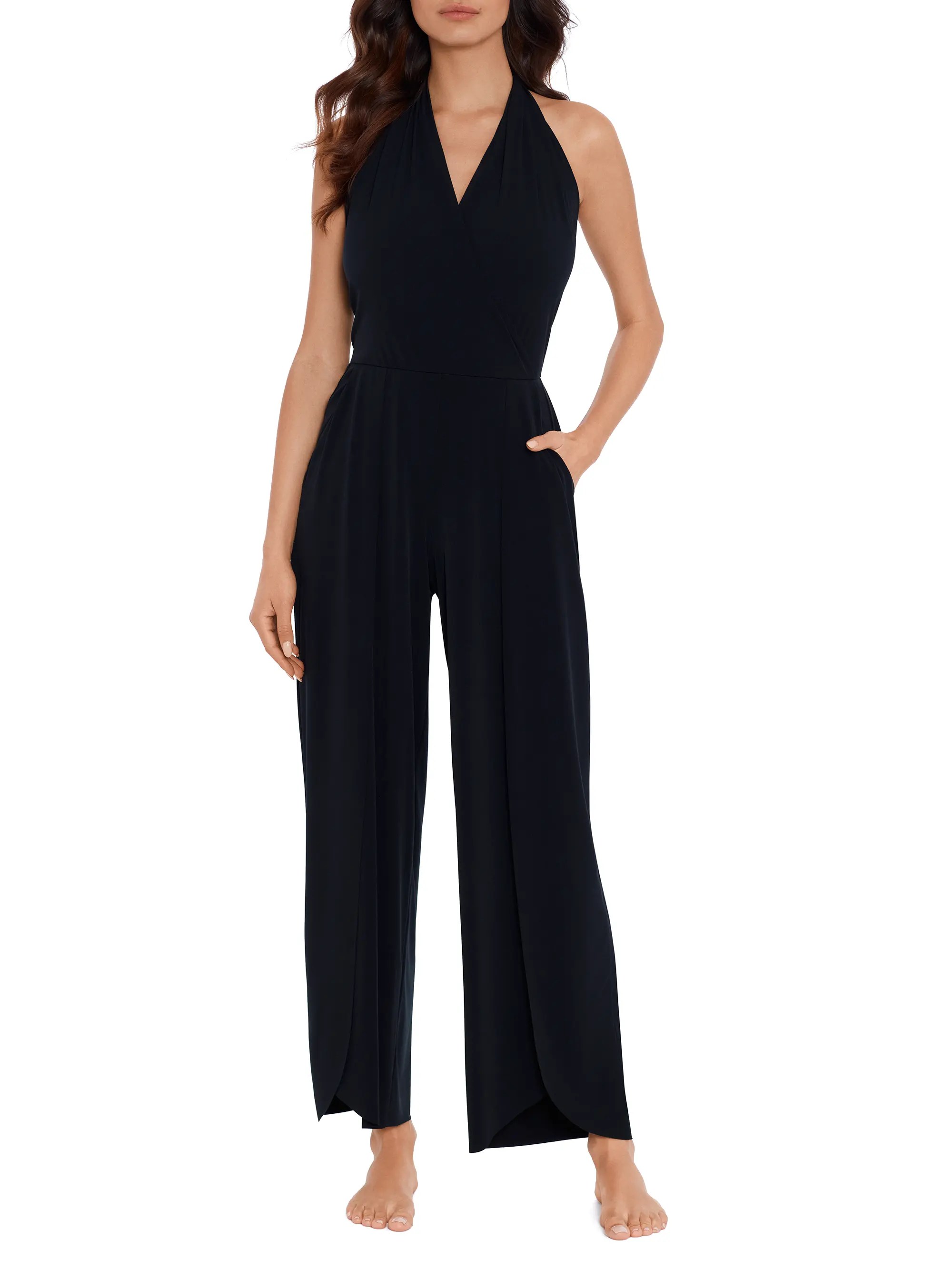 Shop Magicsuit Halter CoverUp Jumpsuit Saks Fifth Avenue