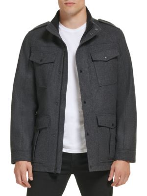 Guess Stand Collar Wool Jacket on SALE | Saks OFF 5TH