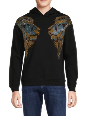 Heads or Tails Men's Embellished Hoodie Smart Closet