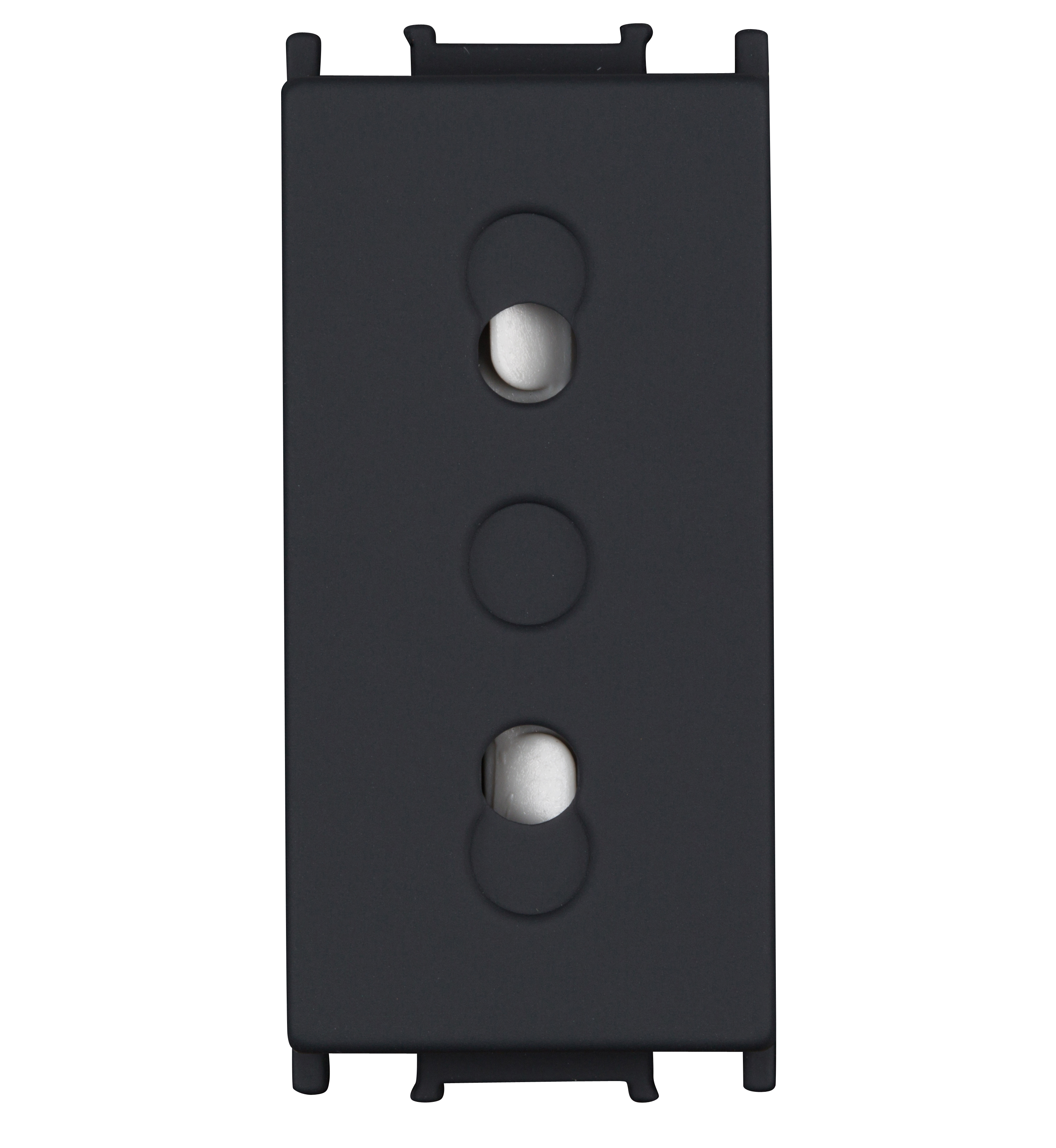 ET111013-- Steckdose ohne Erdung 1M, schwarz - elektrikshop.at