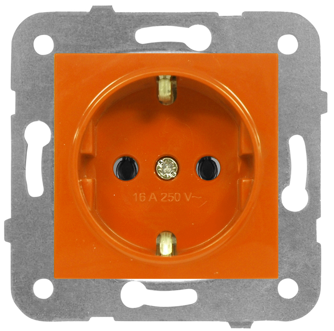 Steckdose, orange, Steckklemmen EV101009-- - elektrikshop.at